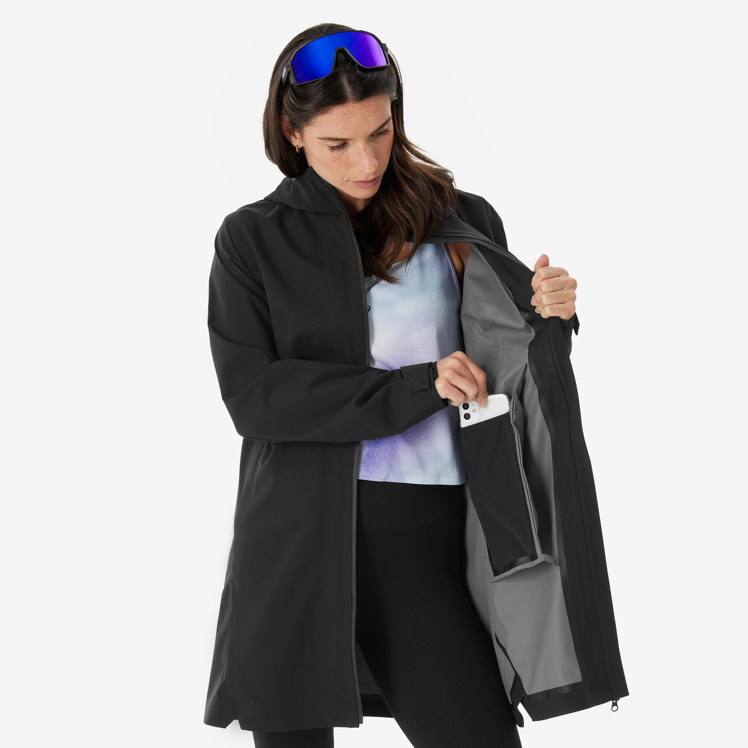 Chamarra larga impermeable
